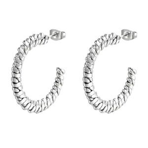 Silver Hoop Earrings STAINLESS STEEL